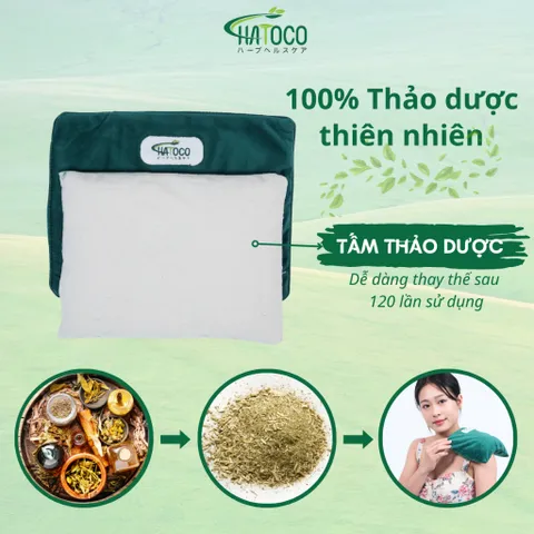 Túi Chườm Thảo Dược Hatoco Đa Năng - Chườm Nóng Lạnh Giảm Đau Mỏi Cổ Vai Gáy, Thư Giãn Cơ Và Giúp Ngủ Ngon