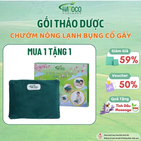 Túi Chườm Thảo Dược Hatoco Đa Năng - Chườm Nóng Lạnh Giảm Đau Mỏi Cổ Vai Gáy, Thư Giãn Cơ Và Giúp Ngủ Ngon