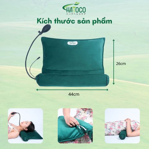 Gối Chườm Nóng Bằng Điện Hatoco - Gối Thảo Dược Giảm Đau Nửa Đầu, Cổ Gáy, Đau Lưng - Giải Pháp Thư Giãn Sức Khỏe Nhật Bản