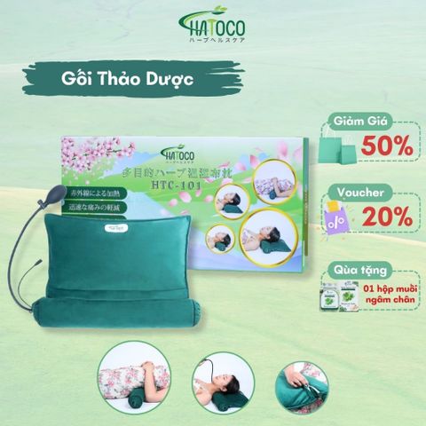 Gối Chườm Nóng Bằng Điện Hatoco - Gối Thảo Dược Giảm Đau Nửa Đầu, Cổ Gáy, Đau Lưng - Giải Pháp Thư Giãn Sức Khỏe Nhật Bản