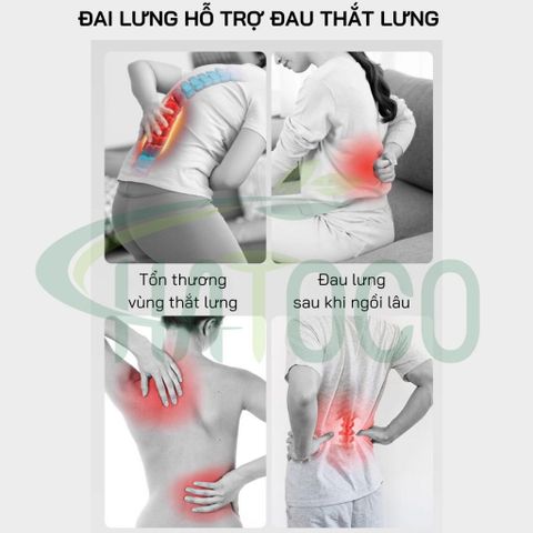 Đai Lưng Cột Sống Siêu Mỏng Hatoco - Hỗ Trợ Giảm Đau Thoát Vị Đĩa Đệm, Thoái Hóa Cột Sống, Tàng Hình, Thân Thiện Với Da