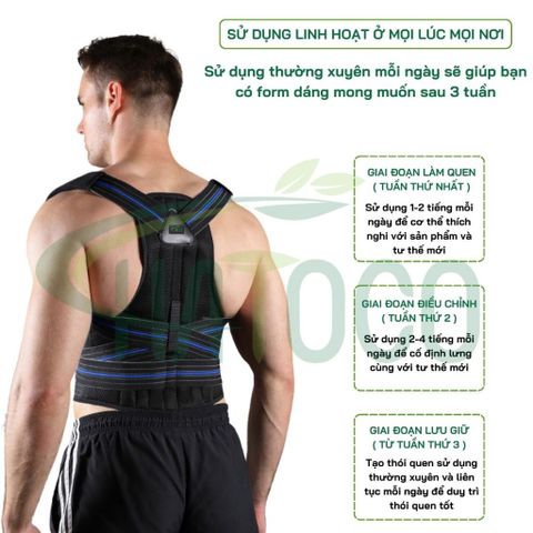Đai Lưng Chống Gù Y Tế Hatoco Cao Cấp - Cải Thiện Tư Thế, Giảm Đau Lưng, Thoáng Khí, Hỗ Trợ Định Hình Cột Sống Cho Nam Nữ