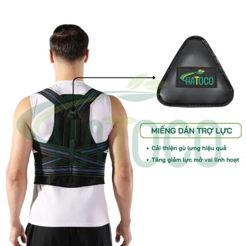 Đai Lưng Chống Gù Y Tế Hatoco Cao Cấp - Cải Thiện Tư Thế, Giảm Đau Lưng, Thoáng Khí, Hỗ Trợ Định Hình Cột Sống Cho Nam Nữ