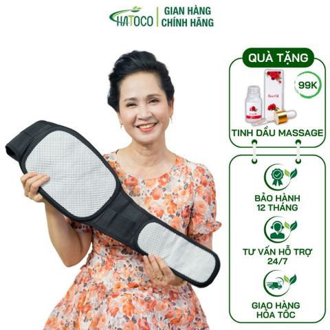 Đai Lưng Hatoco Đá Nóng Cố Định Cột Sống, Hỗ Trợ Thoát Vị Đĩa Đệm, Giảm Đau Lưng Hiệu Quả, Thư Giãn Căng Thẳng