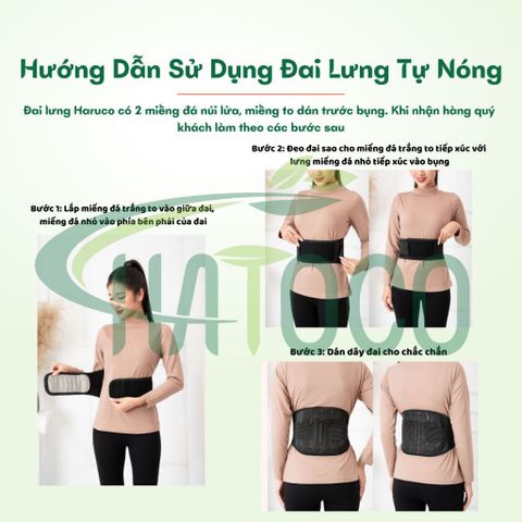 Đai Lưng Hatoco Đá Nóng Cố Định Cột Sống, Hỗ Trợ Thoát Vị Đĩa Đệm, Giảm Đau Lưng Hiệu Quả, Thư Giãn Căng Thẳng