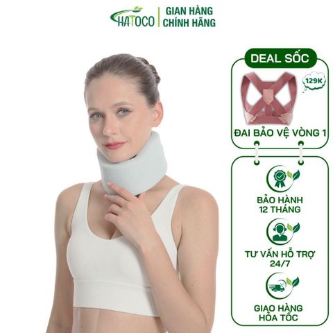 Nẹp Cổ Hỗ Trợ Giảm Cổ Rùa Hatoco - Định Hình Cổ & Giảm Đau Mỏi Vai Gáy, Thiết Kế Thoáng Khí, Tăng Cường Thoải Mái