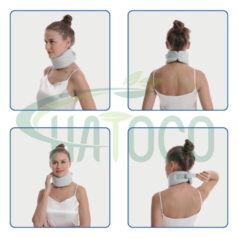 Nẹp Cổ Hỗ Trợ Giảm Cổ Rùa Hatoco - Định Hình Cổ & Giảm Đau Mỏi Vai Gáy, Thiết Kế Thoáng Khí, Tăng Cường Thoải Mái