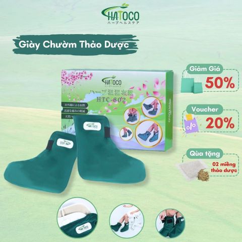 Đai Chườm Nóng Thảo Dược Hatoco - Giày Chườm Nóng Bằng Điện Giảm Nhức Mỏi Tê Lạnh Bàn Chân, Hỗ Trợ Thư Giãn và Phục Hồi Cơ Xương Khớp