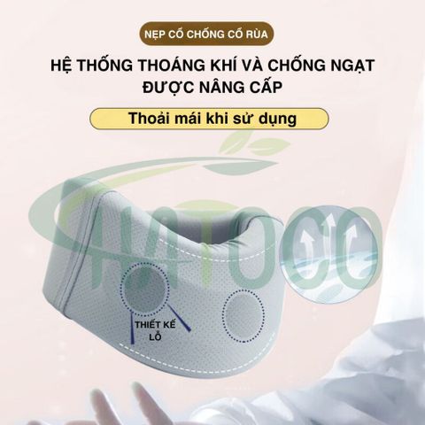 Nẹp Cổ Mềm Hatoco - Giảm Đau, Ngừa Cổ Rùa & Thoái Hóa Đốt Sống Cổ, Đai Chống Mỏi Vai Gáy, Thiết Kế Đơn Giản, Thoải Mái