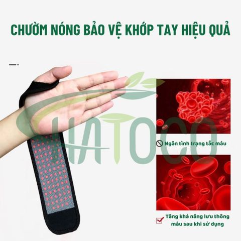 Đai Cổ Tay Từ Tính Hatoco - Giảm Đau, Cố Định, Bảo Vệ Khớp Cổ Tay Thể Thao, Chống Chấn Thương, Phù Hợp Cho Người Chơi Thể Thao, Dân Văn Phòng