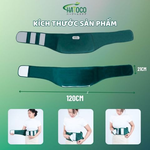 Đai Chườm Thảo Dược Hatoco Giảm Đau Lưng Hông, Chườm Nóng Đau Bụng Kinh - Hỗ Trợ Thư Giãn, Giảm Nhức Mỏi, Sản Phẩm Nhật Bản