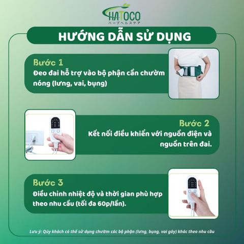 Đai Chườm Thảo Dược Hatoco Giảm Đau Lưng Hông, Chườm Nóng Đau Bụng Kinh - Hỗ Trợ Thư Giãn, Giảm Nhức Mỏi, Sản Phẩm Nhật Bản