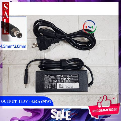 Sạc Laptop Dell 90W Chân Tròn Nhỏ - Tương Thích VGA Card Rời 5568 5559 5565 5566 5567 5578 - Bảo Hành 12 Tháng