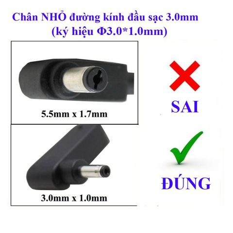 Sạc Laptop Acer Swift 19V 2.37A 45W Chân Nhỏ Đường Kính 3mm - Phụ Kiện Chính Hãng, Bảo Hành 12 Tháng