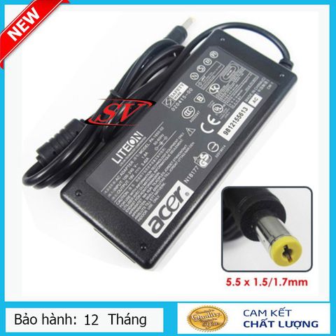 Sạc laptop ACER 3,42 (65w) - sạc hình chữ nhật - bảo hành 12 tháng