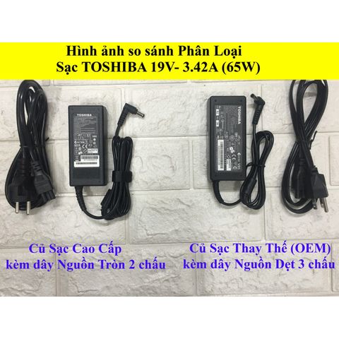 G͎I͎Á͎ ͎G͎Ố͎C͎ ✡️ Sạc Laptop Toshiba. 19V - 3.42A - 65W dùng cho nhiều mã Toshiba. C640 L640 L510 C840 L840 M200 - Nhập