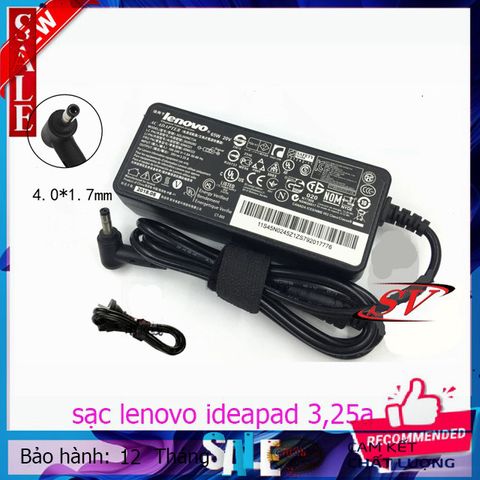 Sạc Laptop Lenovo Ideapad 3.25A - Sạc Chính Hãng Chất Lượng Cao, Tương Thích Nhiều Dòng Máy, Bảo Hành 12 Tháng