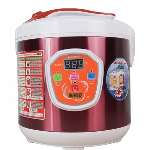 Nồi làm tỏi đen Nikio NK-686 - Dung tích 6L, công nghệ Nhật Bản, tự động điều chỉnh thời gian và nhiệt độ, làm tới 2kg tỏi tươi.