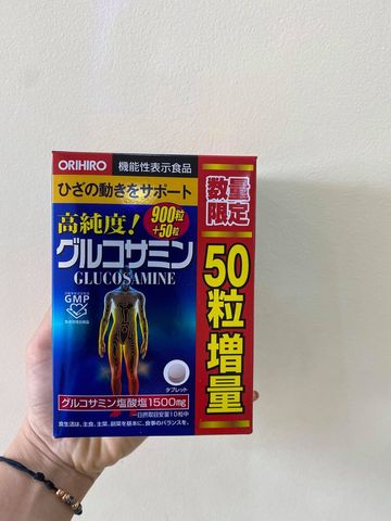 Viên uống Glucosamine Orihiro 1500mg hỗ trợ xương khớp - Chiết xuất tôm, cua biển, sụn vi cá - Hàng nhập khẩu Nhật Bản