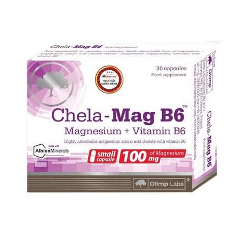 Viên Bổ Sung Magie và Vitamin B6 Olimp Labs Chela-Mag B6 30 Viên - Hỗ Trợ Sức Khỏe Hệ Thần Kinh và Cơ Bắp