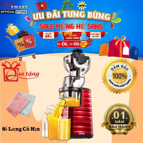 Máy Ép Trái Cây Chậm SAVTM JE-31 250W - Thiết Kế Hiện Đại, Giữ Nhiều Chất Dinh Dưỡng, Dễ Dàng Sử Dụng, Hàng Nội Địa Việt Nam