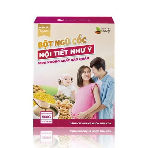 Bột Ngũ Cốc Nội Tiết Như Ý Hồng - Dành Cho Các Bậc Phụ Huynh Muốn Sinh Con Gái, Hộp 25 Gói Dinh Dưỡng Tự Nhiên