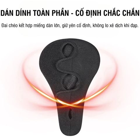 Vỏ Bọc Yên Xe Đạp PÊ ĐAN 4D Gel Silicone Hấp Thụ Sốc, Da PU Chống Thấm Nước, Phù Hợp Xe Đạp Thể Thao, Chống Trượt, Đệm êm ái
