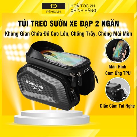 Túi Treo Xe Đạp PÊ ĐAN 2 Ngăn Có Màn Hình Cảm Ứng TPU Chống Nước - Phụ Kiện Xe Đạp Tiện Lợi Cho Điện Thoại và Đồ Dùng