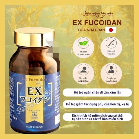 Tảo Nâu Fucoidan EX Nhật Bản - Hộp 150 Viên Uống Tăng Cường Đề Kháng, Hỗ Trợ Sức Khỏe Cho Người Trưởng Thành