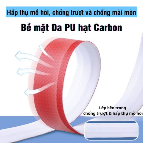 Dây Quấn Ghi Đông Xe Đạp PÊ ĐAN Họa Tiết Carbon EVA/PU - Bảo Vệ Tay, Chống Trượt, Thấm Hút Mồ Hôi, Thiết Kế Thời Trang 2M