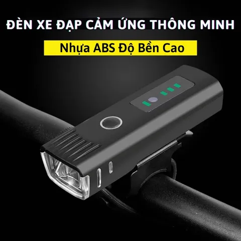 Đèn Xe Đạp LED Cảm Biến Ánh Sáng Thông Minh Chống Nước IPX4 - 250 Lumens, 4 Chế Độ Sáng, Phụ Kiện Xe Đạp Thể Thao