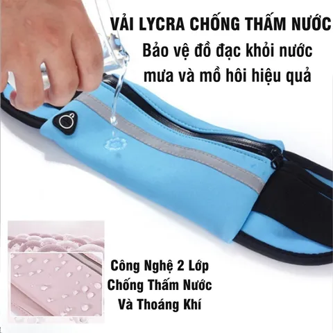 Túi Đeo Hông Chạy Bộ PÊ ĐAN Siêu Nhẹ 60g - Túi Đeo Bụng Đựng Điện Thoại Nam Nữ Phản Quang An Toàn, Thể Thao, Du Lịch