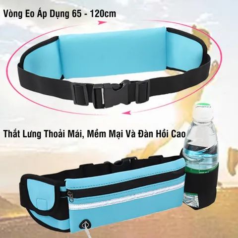 Túi Đeo Hông Chạy Bộ PÊ ĐAN Siêu Nhẹ 60g - Túi Đeo Bụng Đựng Điện Thoại Nam Nữ Phản Quang An Toàn, Thể Thao, Du Lịch