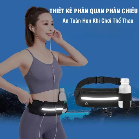 Túi Đeo Hông Chạy Bộ PÊ ĐAN Siêu Nhẹ 60g - Túi Đeo Bụng Đựng Điện Thoại Nam Nữ Phản Quang An Toàn, Thể Thao, Du Lịch