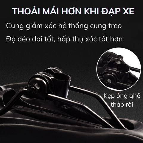 Yên Xe Đạp Gel Silicone PÊ ĐAN Chất Liệu Da PU Không Thấm Nước - Yên Đạp Thể Thao Siêu Êm, Đệm Bọt Ảo và Phản Quang An Toàn