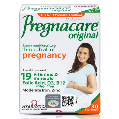 Viên Uống Bổ Sung Vitamin PREGNACARE ORIGINAL Cho Phụ Nữ Mang Thai & Cho Con Bú - Hộp 30 Viên Vitabiotics Nhập Khẩu từ Anh Quốc