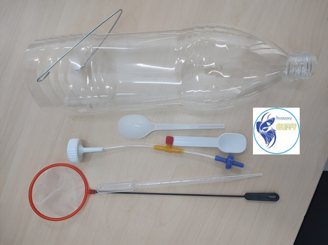 Bộ Dụng Cụ Ấp Trứng Artemia Chuyên Dùng Cho Cá Cảnh - Gồm Bình Ấp, Van Tăng Giảm Oxi, Vợt và Muỗng Múc Trứng