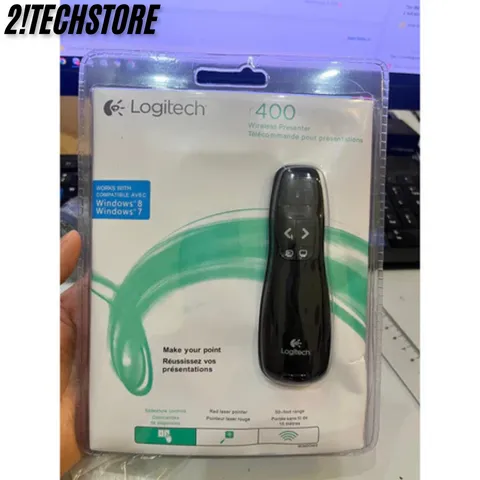 Bút Trình Chiếu Logitech R400 - Bút Laser Điều Khiển Slide PowerPoint, Trình Bày Chuyên Nghiệp, Bảo Hành 12 Tháng