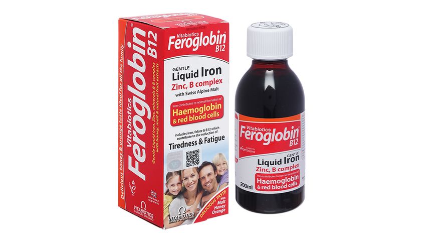 Dung dịch Feroglobin B12 Hỗ Trợ Tăng Khả Năng Tạo Máu 200ml - Sắt Bổ Máu Vitabiotics Xách Tay từ Anh Quốc