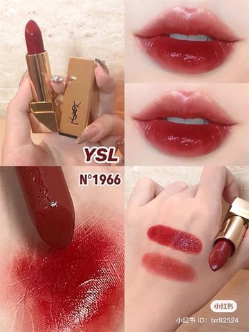 Son YSL 1966 Rouge Pur Couture - Tester Nắp Trắng Full Màu 1966, Chất Son Mịn, Độ Bám Màu Lâu, Phụ Kiện Thời Trang Sang Trọng