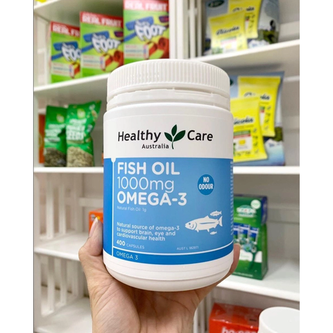 Viên Dầu Cá Omega 3 Healthy Care 1000mg - Tăng Cường Sức Khỏe, Bảo Vệ Tim Mạch, Hỗ Trợ Khớp Linh Hoạt - 400 Viên