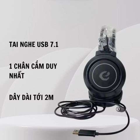 Tai Nghe Gaming JRS - M1 RGB LED 7.1 Âm Thanh Chất Lượng Cao, USB, Mic Dài - Lý Tưởng Cho PC, Laptop, Game Thủ