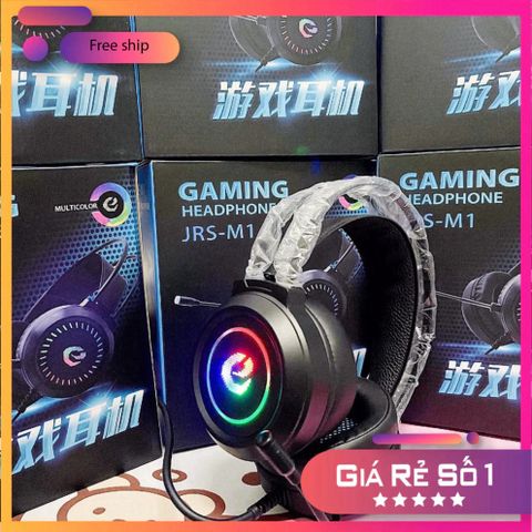 Tai Nghe Gaming JRS - M1 RGB LED 7.1 Âm Thanh Chất Lượng Cao, Micro Dài, Tương Thích PC và Laptop
