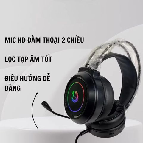 Tai Nghe Gaming JRS - M1 RGB LED 7.1 Âm Thanh Chất Lượng Cao, Micro Dài, Tương Thích PC và Laptop
