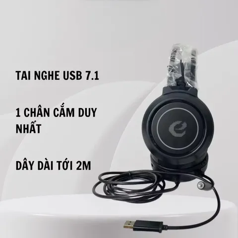 Tai Nghe Gaming JRS - M1 RGB LED 7.1 Âm Thanh Chất Lượng Cao, Micro Dài, Tương Thích PC và Laptop