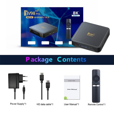 Android Tivi Box Tv98 Pro / Rocket Pro Crack Dual Wifi 2.4G và 5G,Ram 4G Rom 32GB khiển giọng nói,Kết nối Bluetooth,Xem YouTube
