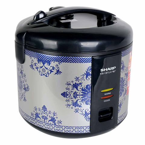 Nồi Cơm Điện Sharp KS-19TJV 1.8L - Nắp Rời, Chống Dính, Công Suất 700W, Nấu Cơm & Giữ Ấm Tiện Lợi, Phụ Kiện Kèm Theo