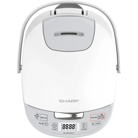 Nồi Cơm Điện Tử Sharp KS-COM192EV-GY - Đa Năng 1.8L, Chức Năng Nấu Cháo, Súp, Hấp, Làm Bánh, Dễ Sử Dụng, Thiết Kế Hiện Đại
