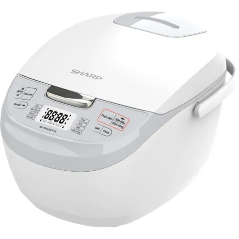 Nồi Cơm Điện Tử Sharp KS-COM192EV-GY - Đa Năng 1.8L, Chức Năng Nấu Cháo, Súp, Hấp, Làm Bánh, Dễ Sử Dụng, Thiết Kế Hiện Đại