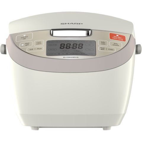 Nồi cơm điện tử Sharp KS-COM193EV-GL 1.8L - Đa chức năng, bảng điều khiển điện tử hiện đại, thân thiện với gia đình Việt, thiết kế sang trọng